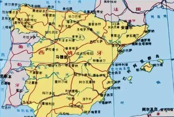 西班牙位于伊比利亚半岛,国土面积超过50万平方公里,人口近4000多万