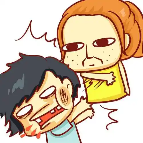 有鬼呀,快跑表情包 - 小爪派对表情包 - 日常表情包