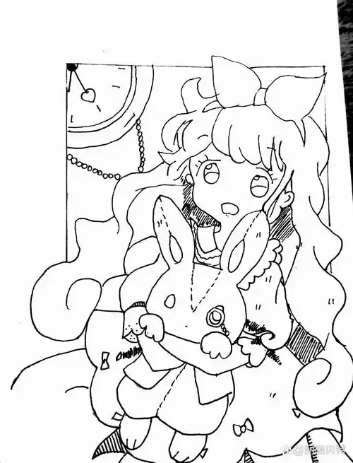 爱丽丝手绘,第一次画,不喜勿喷. 上色的,下一次再发