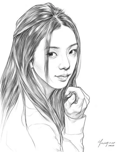 清爽干净的人物素描,适合新手临摹的素描作品