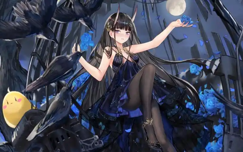 碧蓝航线能代貅礼服皮肤夜响的绝园含特触