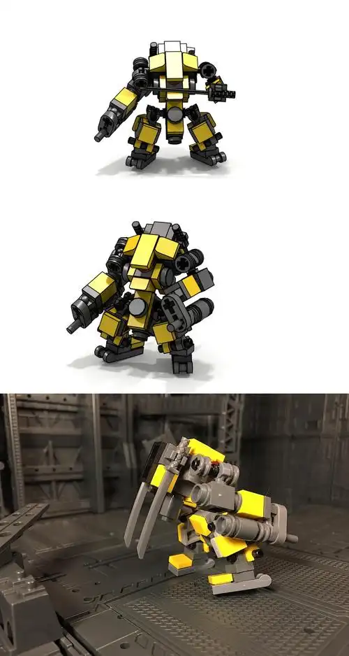 积木moc机甲小机甲突击部队拼装玩具创意礼品乐享鸟叔积木