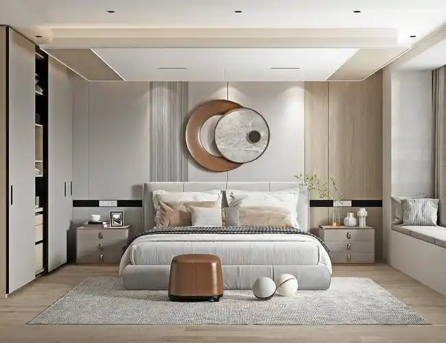 跪求一张我家卧室吊顶图的效果图,中间的长方形和灯槽挖进去了的?