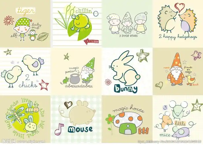 幼儿卡通矢量素材设计图__背景底纹_动漫动画_设计图库_昵图网nipic.