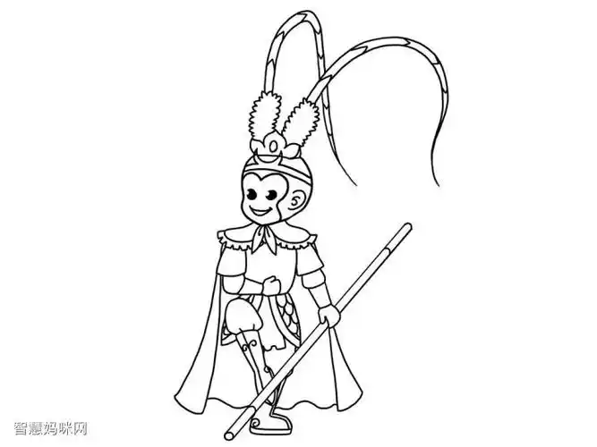 中国四大名著西游记人物 超级英雄孙悟空简笔画教程