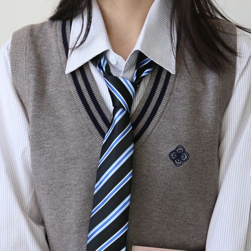 shindek女士手打条纹短小领带酒红藏青青黄英伦领带