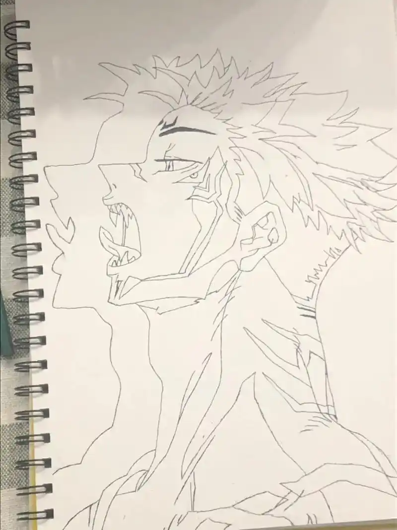 大爷是真的帅#咒术回战 #两面宿傩 #马克笔手绘#临摹@抖音 - 抖音