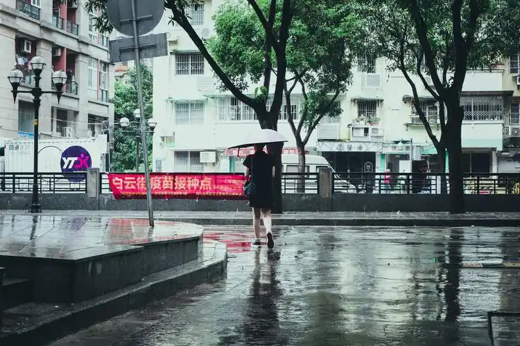 下雨天街头