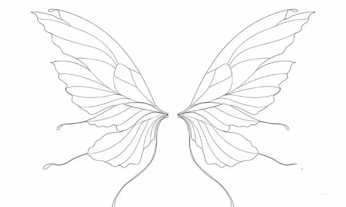 你们要的蝴蝶翅膀图纸来啦 忘了在哪里保存的图片了,喜欢可以收藏