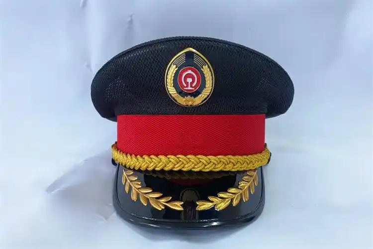 新款铁路帽保安帽 铁路学院大檐帽高铁大沿帽地铁工作大盖帽工厂