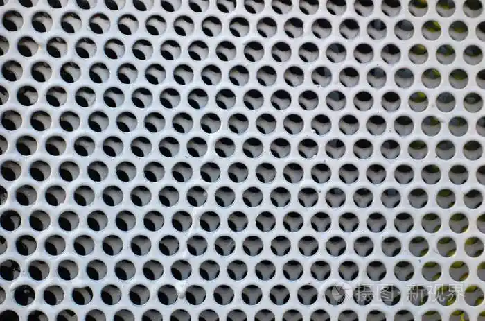 蜂窝. 金属孔的背景图像或纹理