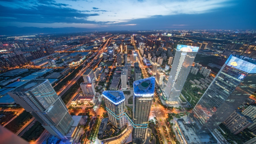 西安高新区夜景