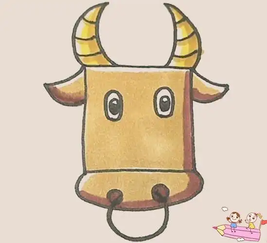 牛角怎么画简笔画
