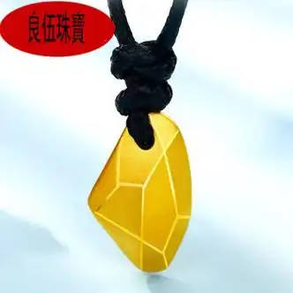 老凤祥吊坠 999足硬金男款许愿石坠子男士项链 男友 许愿石吊 许 许愿