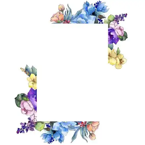 花卉植物花.框边框装饰广场.