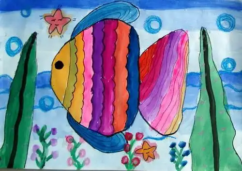 彩色鱼/少儿绘画作品/儿童画/网络美术馆_中国少儿美术教育网