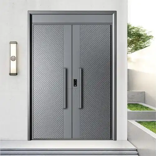 古达进户门农村自建房大门家用铸铝门双开门对开门子母入户门