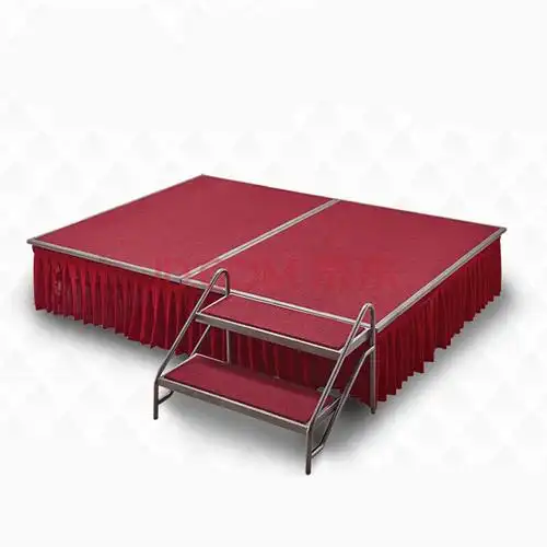 酒店活动舞台 折叠舞台架子 升降移动舞台板拼装钢铁舞台婚庆t台