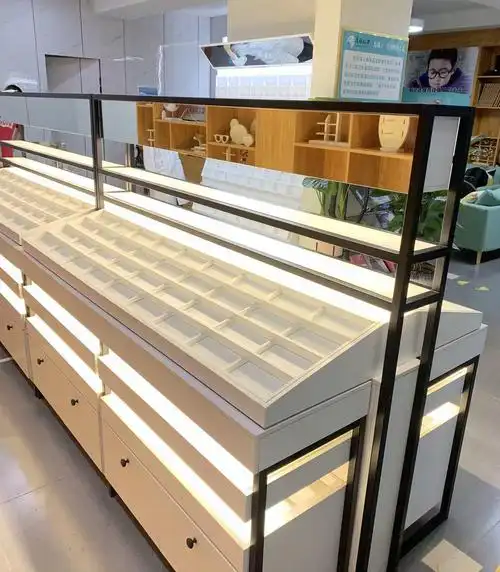 眼镜展示柜眼镜店柜台快时尚眼镜展柜铁架玻璃中岛陈列货架眼镜 新品