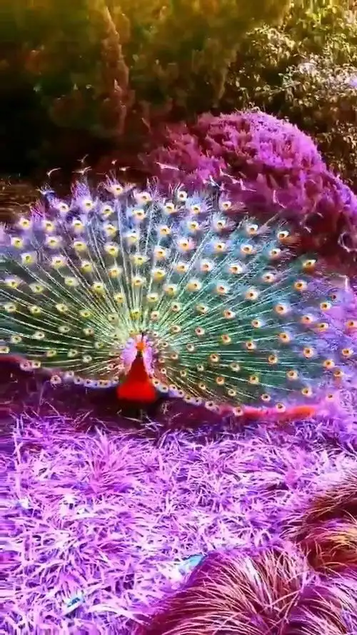 可爱萌宠 孔雀开屏,近距离欣赏,太美了!  l可爱萌宠乐园的微博视频