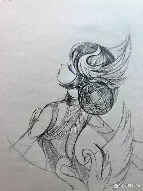 手绘王者荣耀/小乔天鹅之梦61白天鹅附步骤图