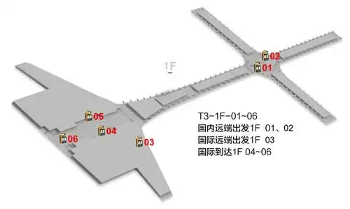 深圳机场t3航站楼1层aed急救箱点分布