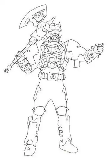 铠甲勇士铺王简笔画