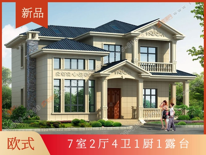 占地15x12两层现代风格自建别墅设计全套施工图