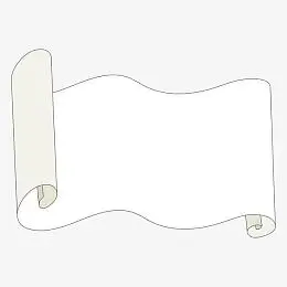 白色极简书卷边框此