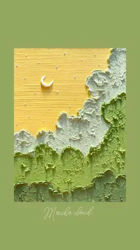 绝美的油画棒手绘壁纸,浮雕立体感