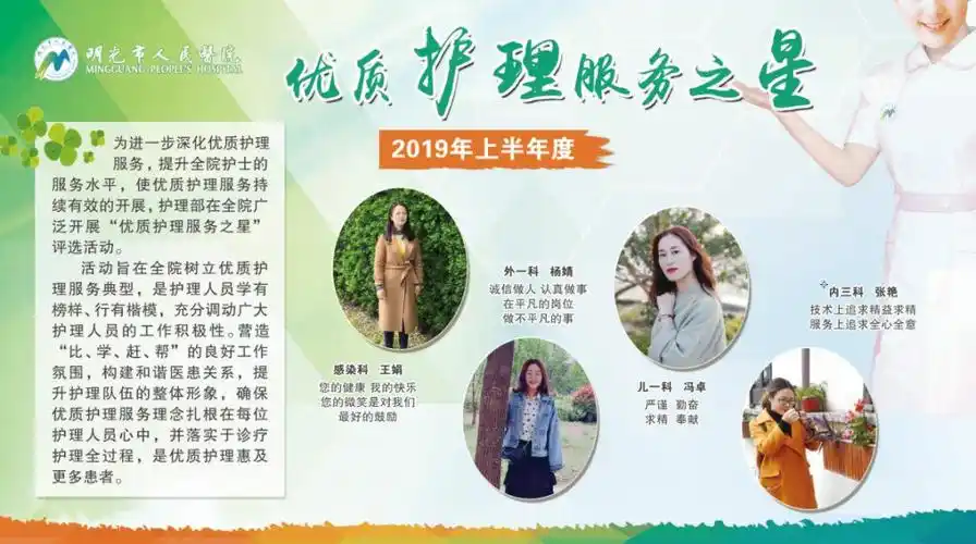 年轻的冯卓护士评为优质护理服务之星!