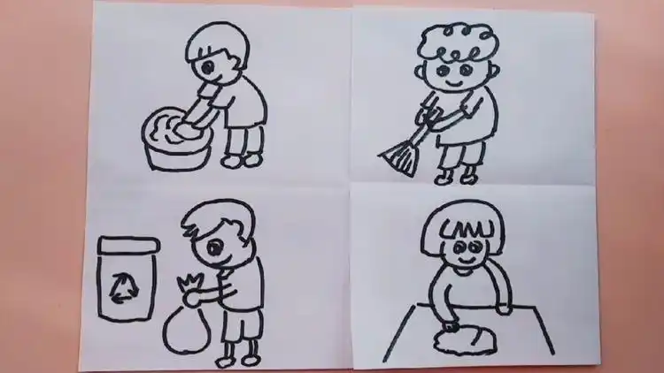 【石泉幼儿园中班段微课堂二十七】巧手绘画《我勤劳的一天》