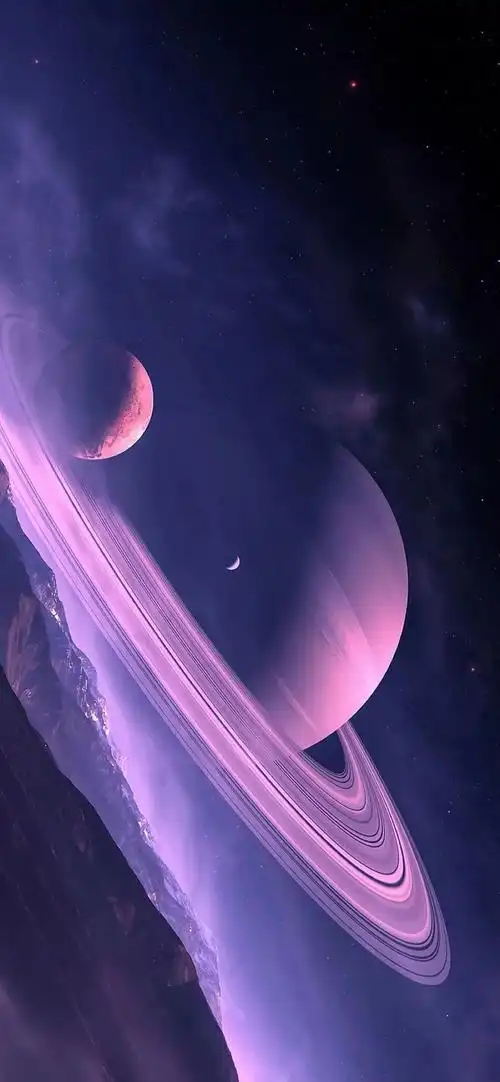 唯美梦幻的星球手机壁纸高清图 iphone发光星球壁纸