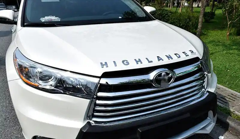 车州鑫15款汉兰达字母贴车头盖贴机盖字母3d立体丰田汉兰达改装英文