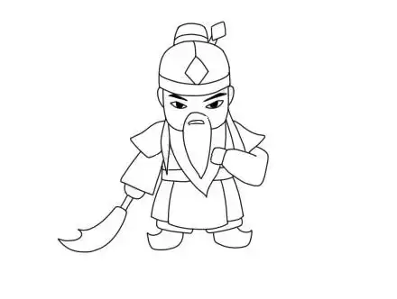 关羽人物简笔画q版