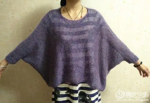 女士棒针蝙蝠衫