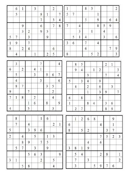 小学生数独9宫格-简单