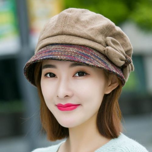 圆脸适合的帽子秋季女士冬天韩版潮人时尚百搭贝雷帽春秋季鸭舌八