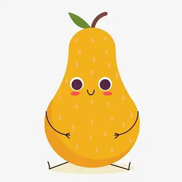 梨花(1507x892)png可爱卡通水果矢量图(1000x963)png黄色卡通梨树叶