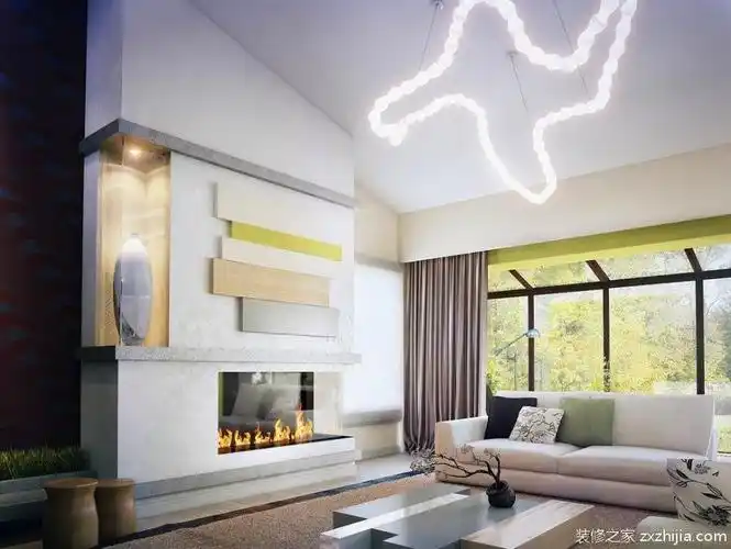 2015现代简约客厅吊顶效果图欣赏