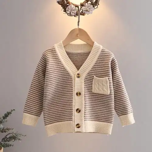 瑾讯男童毛衣秋装开衫外套中小童针织衫小男孩可外穿衣服童装卡通新款