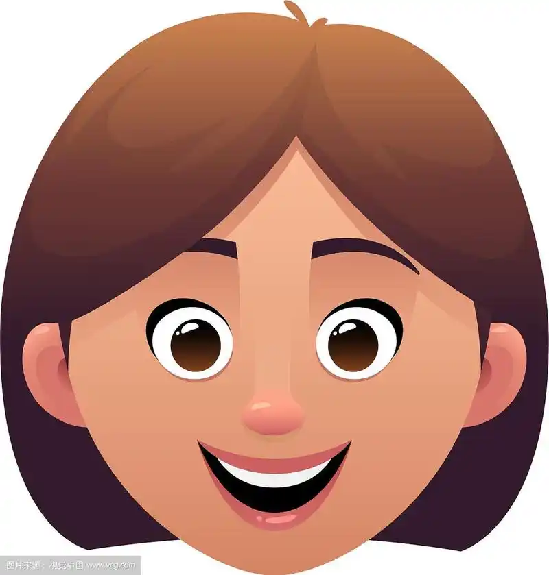 年轻女子头像卡通人物的脸