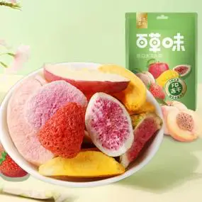 百草味 每日冻干水果35g果脯水果干苹果芒果草莓水蜜桃无花果零食