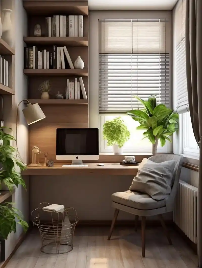 葱郁绿植 低成本diy=现代简约书房装修.打造现代简约风格的 - 抖音