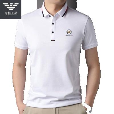 中年polo衫奇阿玛尼亚纯棉翻领短袖潮t恤男高端商务休闲半袖夏季