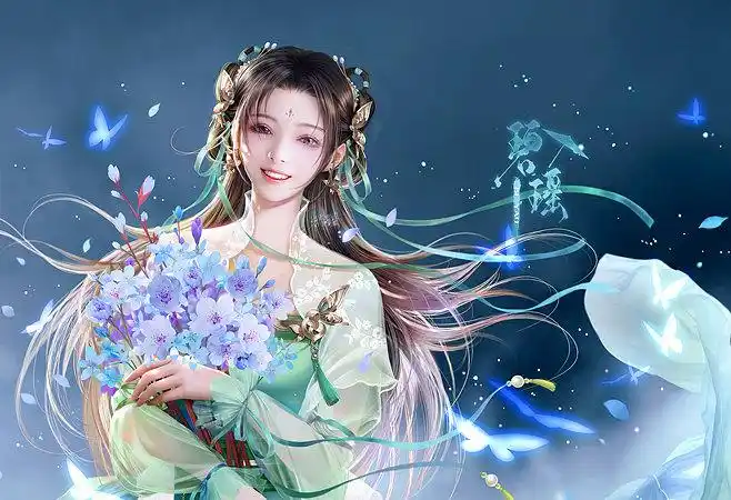 78cg游戏人物插画cg古风美女