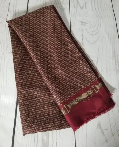 vintage paolo gucci 100% silk reversible scarf.