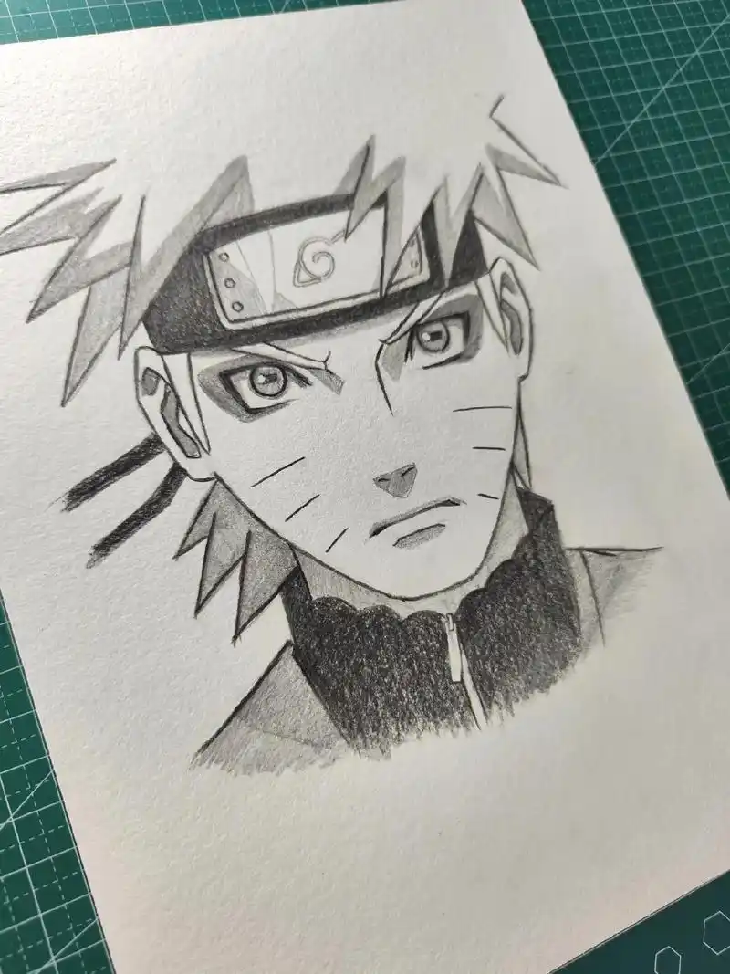 【图集过程】火影忍者 鸣人 绘画过程#火影忍者 #鸣人 - 抖音