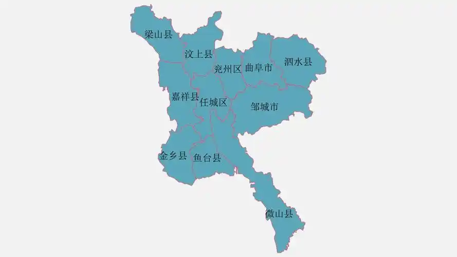 济宁地图高清全图矢量可编辑全市各县区行政区划地图