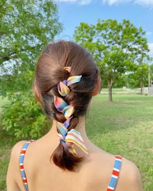 明星都在用的4个丝巾编发教程,超适合日常造型|发带|麻花辫|丸子头